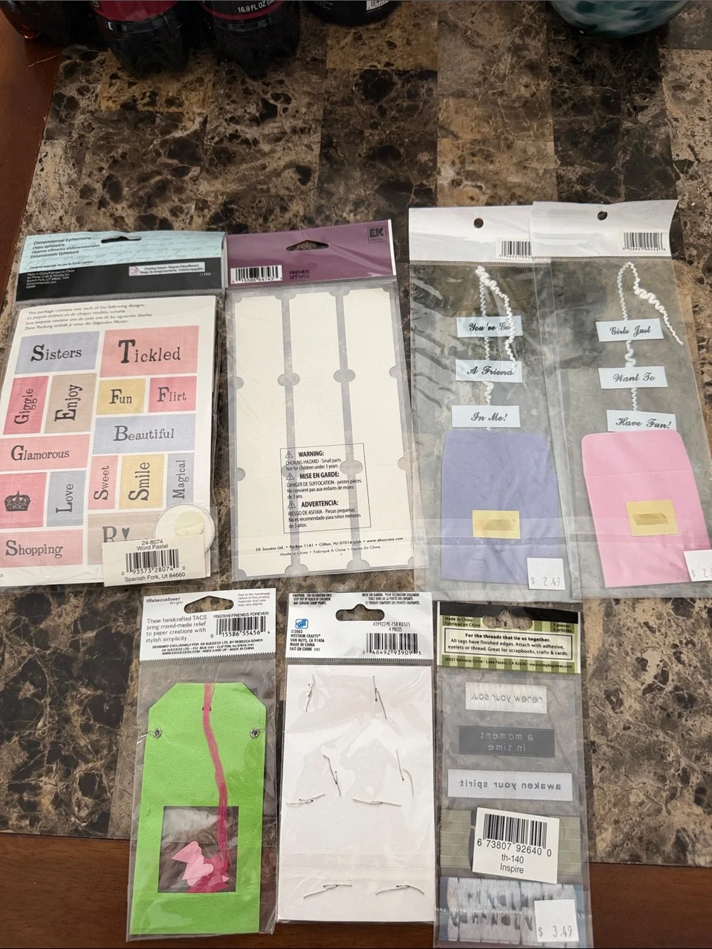 NWT Misc Friends and Words Scrapbooking Items